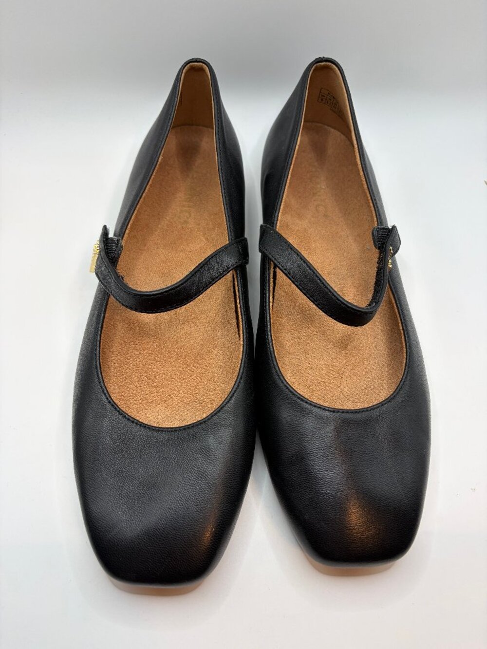 Vionic Alameda Black Leather Mary Jane Flats Size 9 – Like New